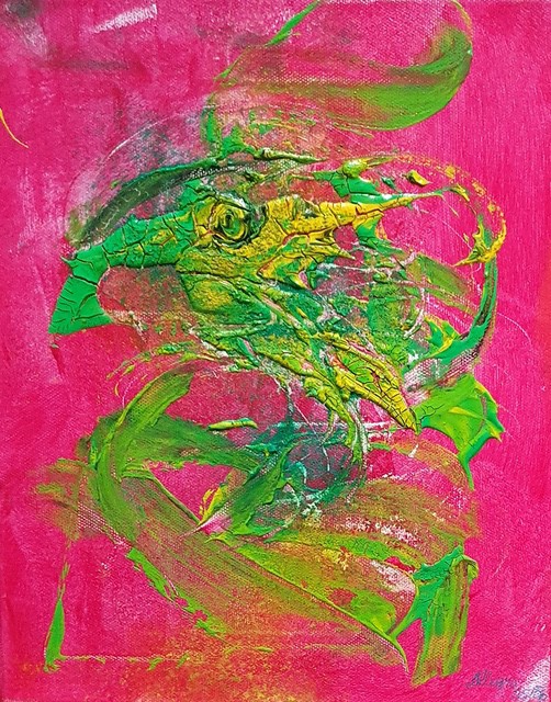 Nr 285 Das versteinerte Fossil 24x30 cm Jahr 2006